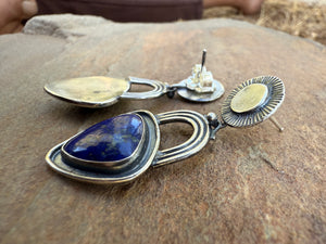 Blue Lapis Arch Earrings