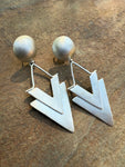 Sterling Silver Chevron Earrings