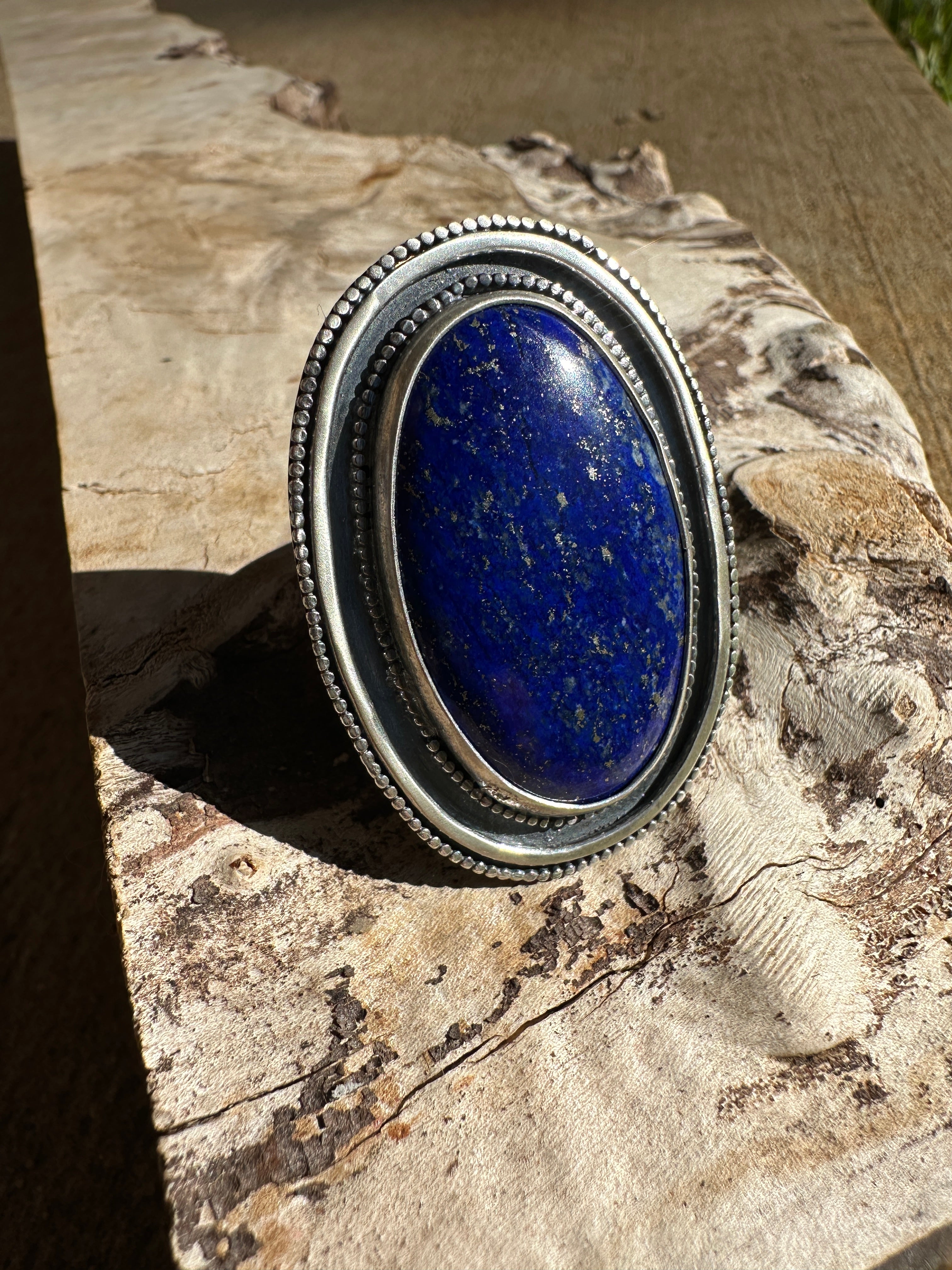 Lapis Lazuli Eclipse Ring