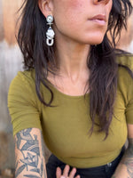 White Buffalo Diamond Earrings