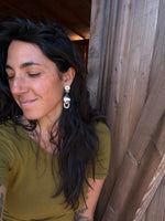 White Buffalo Diamond Earrings