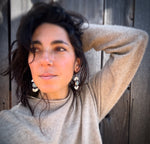 Raw Aquamarine Suncatcher Dangles (smaller stone)