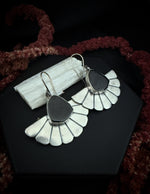 Black Tourmaline Fan Earrings