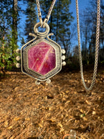 Raw Ruby Pomegranate Talisman