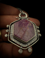 Raw Ruby Pomegranate Talisman