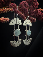 Raw Aquamarine Suncatcher Dangles (smaller stone)