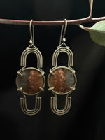 Prudent Man Plume Agate Arch Earrings