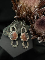 Prudent Man Plume Agate Arch Earrings
