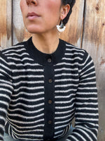 Black Tourmaline Fan Earrings