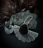 Black Tourmaline Fan Earrings