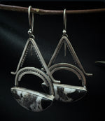 White Buffalo Half Moon Drop Dangles