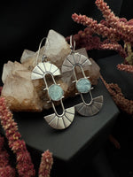 Raw Aquamarine Suncatcher Dangles (smaller stone)