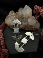 Raw Aquamarine Suncatcher Dangles (smaller stone)