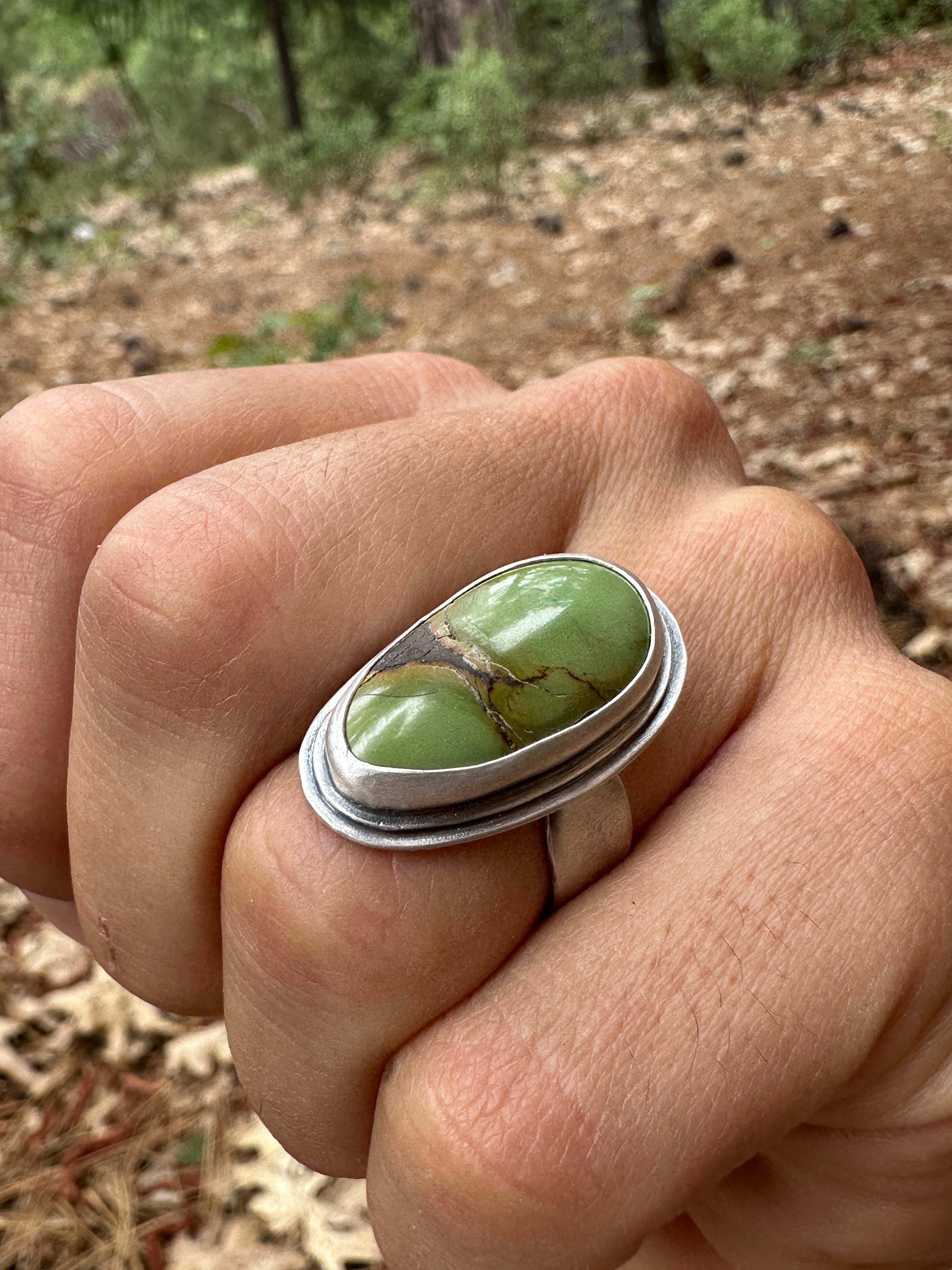 Green Hubei Adjustable Ring