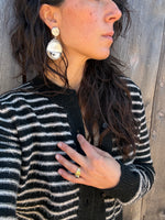 White Buffalo Moon Talisman Earrings