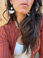 Silver Fan Earrings