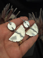 Silver Fan Earrings