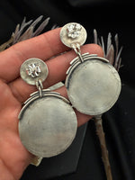 White Buffalo Moon Talisman Earrings
