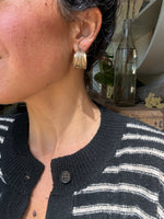 Bronze Textured Wide Hoops