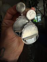 White Buffalo Moon Talisman Earrings