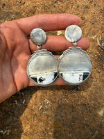 White Buffalo Moon Talisman Earrings