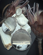 White Buffalo Moon Talisman Earrings