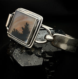 Northern Lights Dendritic Agate Tension Cuff