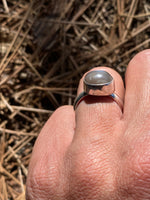 Smokey Grey Moonstone Ring // size 6.5